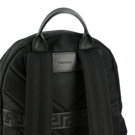 versace black backpack|versace summer backpack for men.